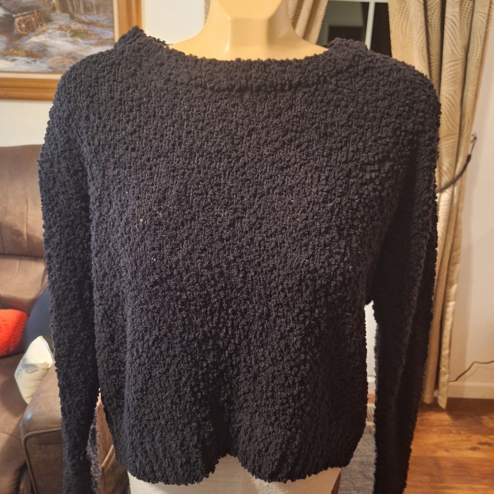 NWOT Black Textured Women's Sweater